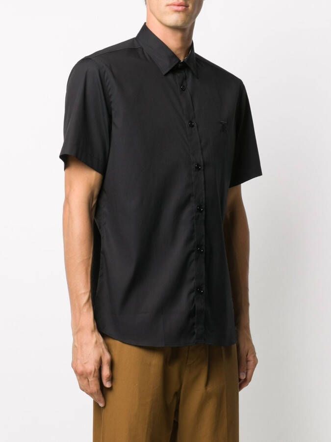 Burberry Overhemd met geruite afwerking Zwart