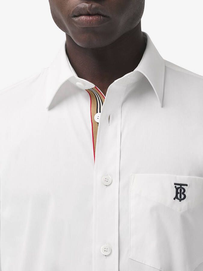 Burberry Popeline overhemd Wit