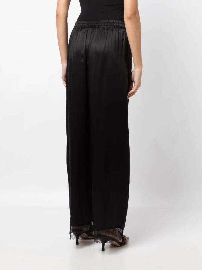 Burberry Pantalon met elastische taille Zwart