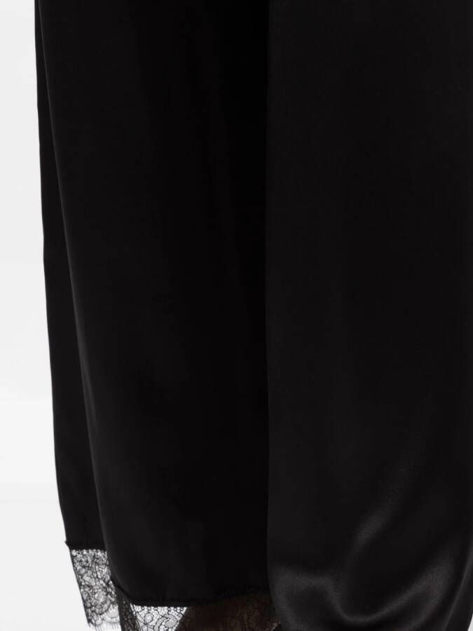 Burberry Pantalon met elastische taille Zwart