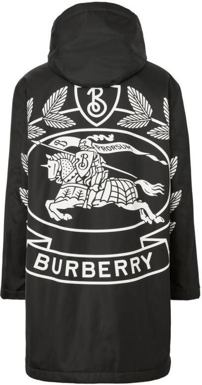 Burberry Parka met logoprint Zwart