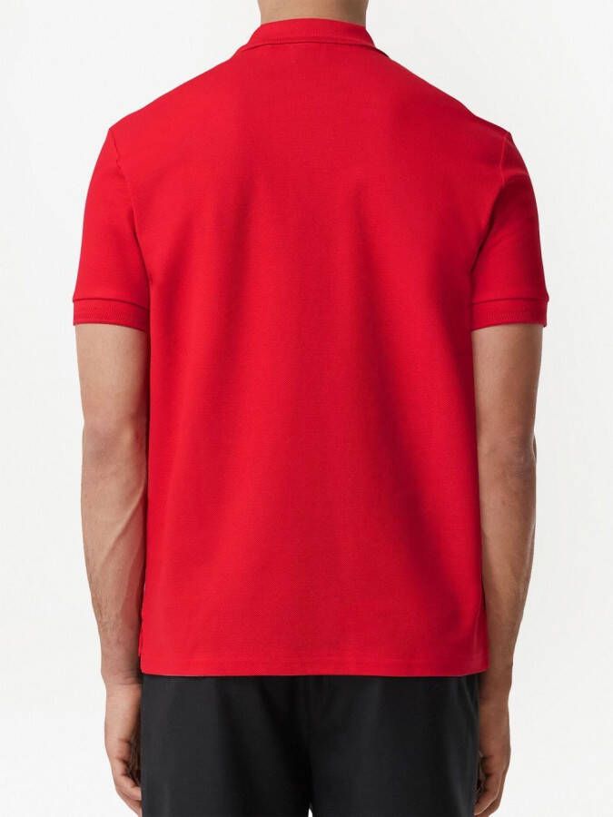 Burberry Poloshirt met borduurwerk Rood