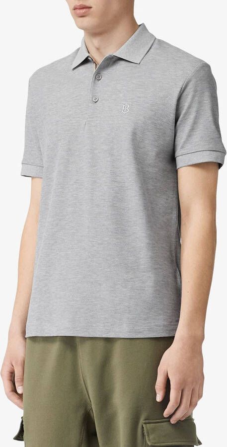 Burberry Poloshirt met monogram Grijs