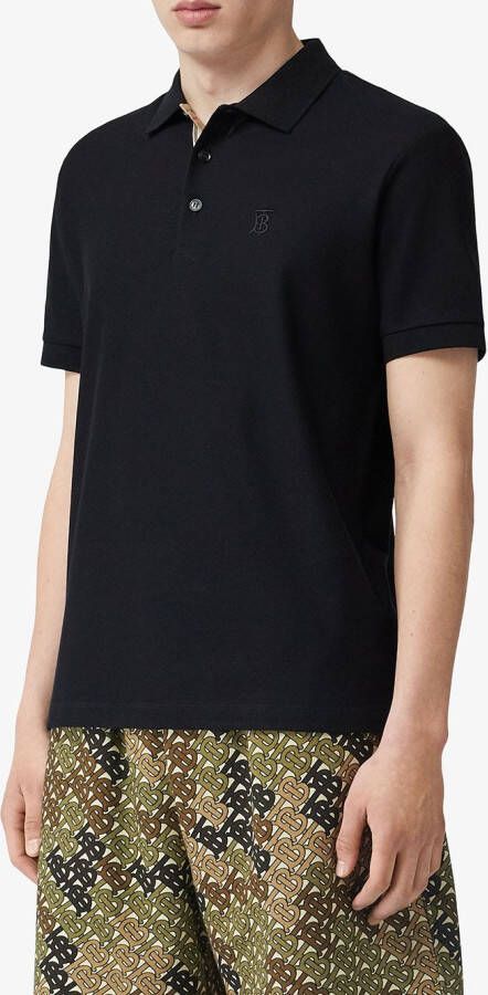 Burberry Poloshirt met monogram Zwart