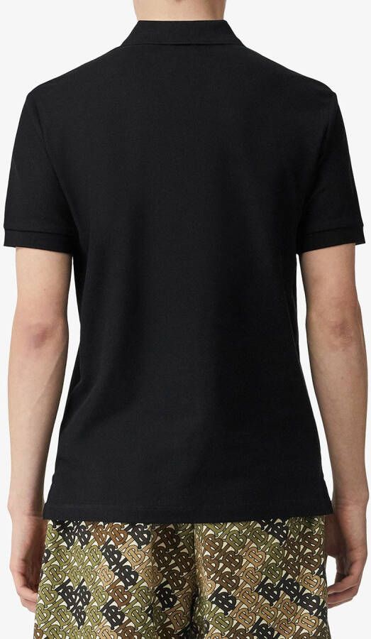 Burberry Poloshirt met monogram Zwart