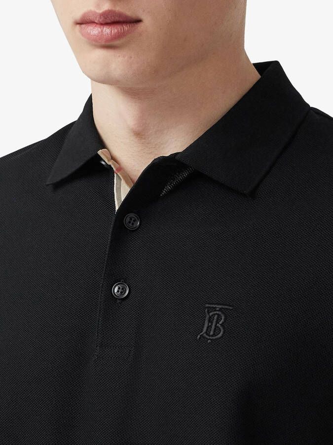 Burberry Poloshirt met monogram Zwart