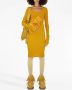 Burberry Ribgebreide midi-jurk Oranje - Thumbnail 1