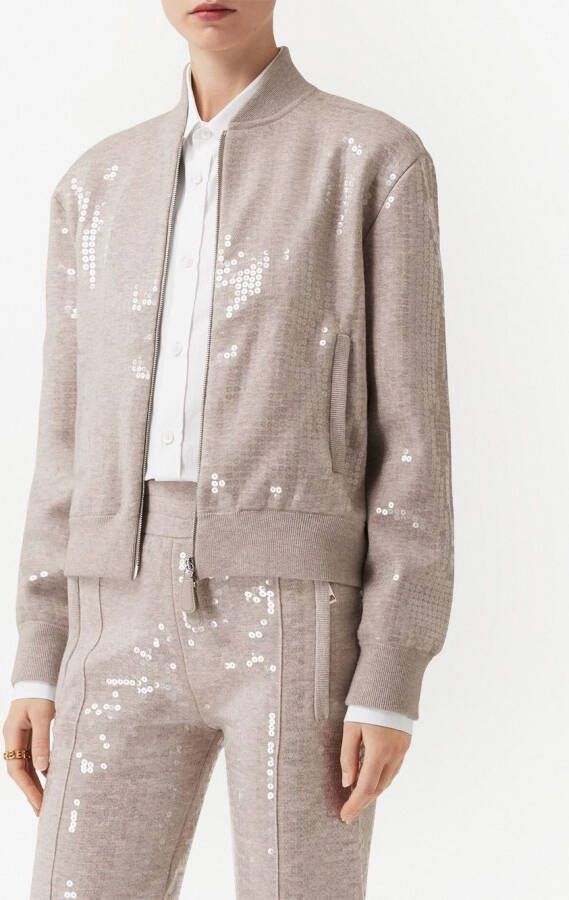 Burberry Bomberjack met pailletten Beige