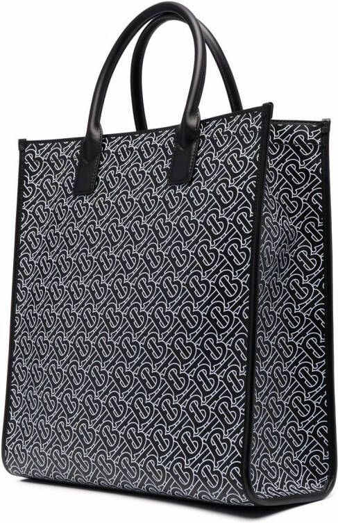 Burberry Shopper met monogramprint Zwart