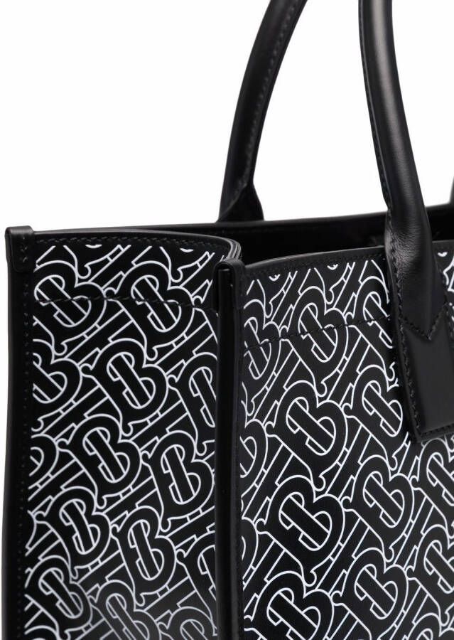 Burberry Shopper met monogramprint Zwart