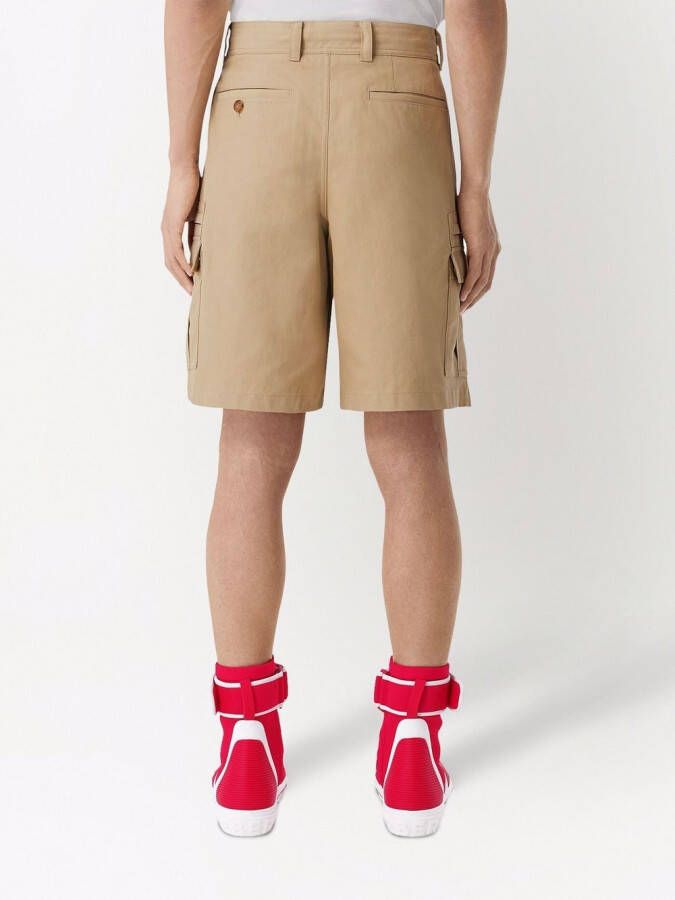Burberry Shorts met geborduurd logo Beige