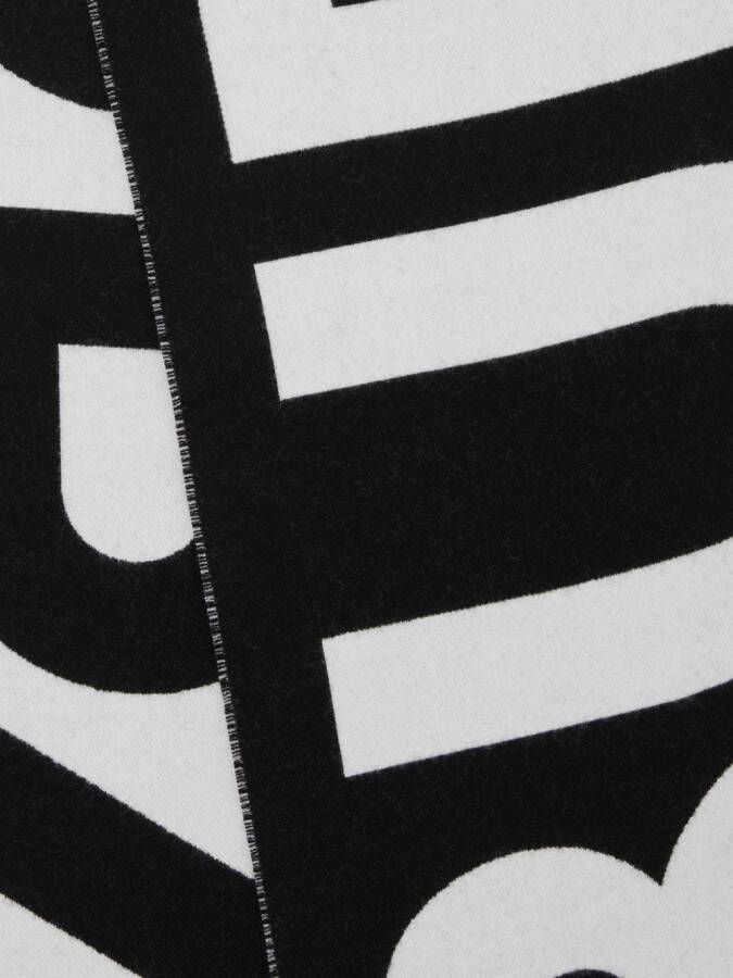 Burberry Sjaal met jacquard logo Zwart