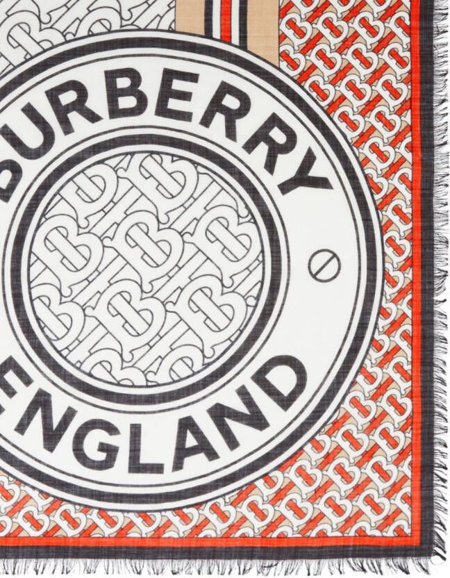 Burberry Sjaal met monogram Rood