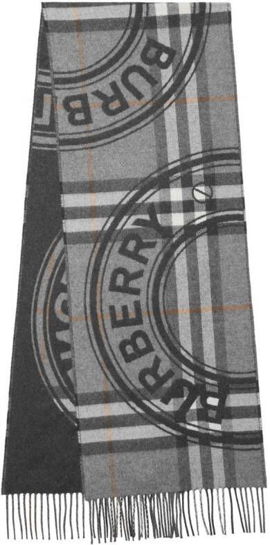 Burberry Sjaal met print Grijs