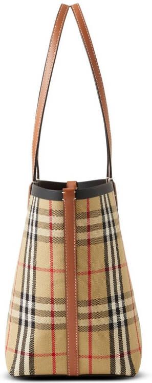 Burberry London kleine geruite shopper Bruin