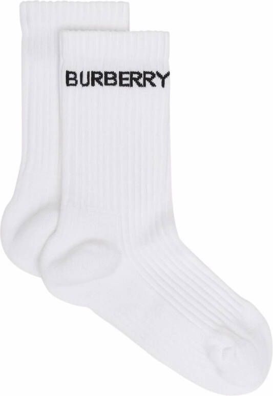 Burberry Sokken met logo Wit
