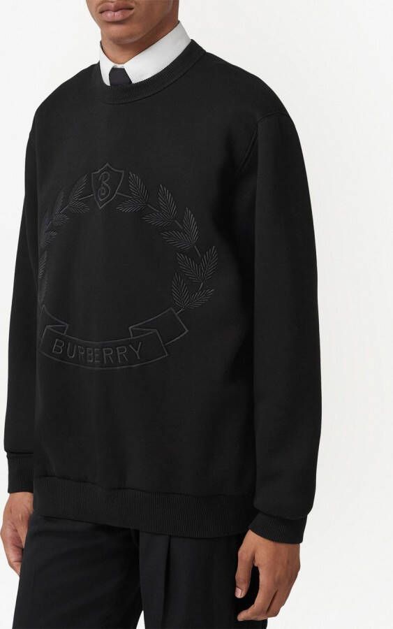 Burberry Sweater met borduurwerk Zwart