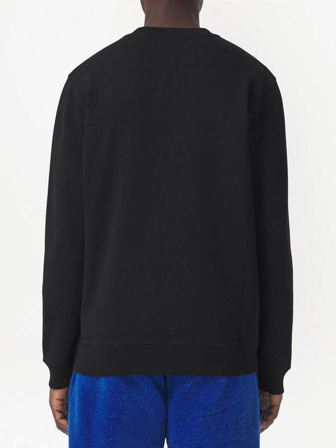 Burberry Sweater met borduurwerk Zwart