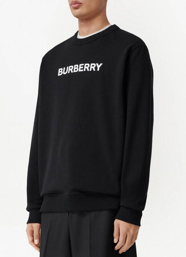 Burberry Sweater met logoprint Zwart