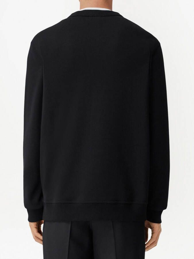 Burberry Sweater met logoprint Zwart