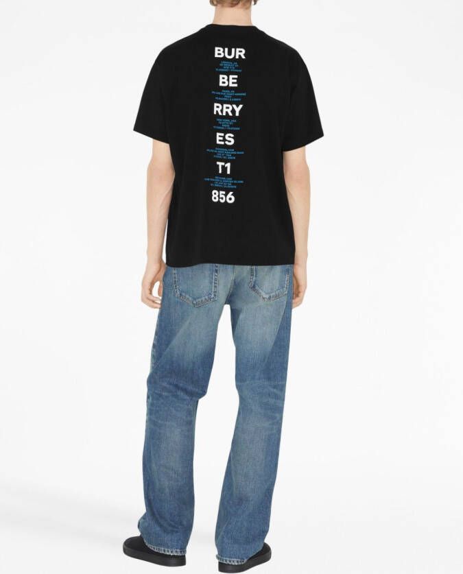 Burberry T-shirt met fotoprint Zwart