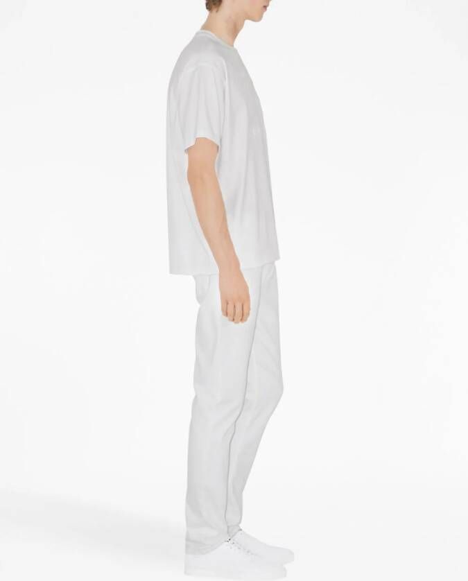 Burberry Katoenen T-shirt met logo-reliëf jacquard Wit