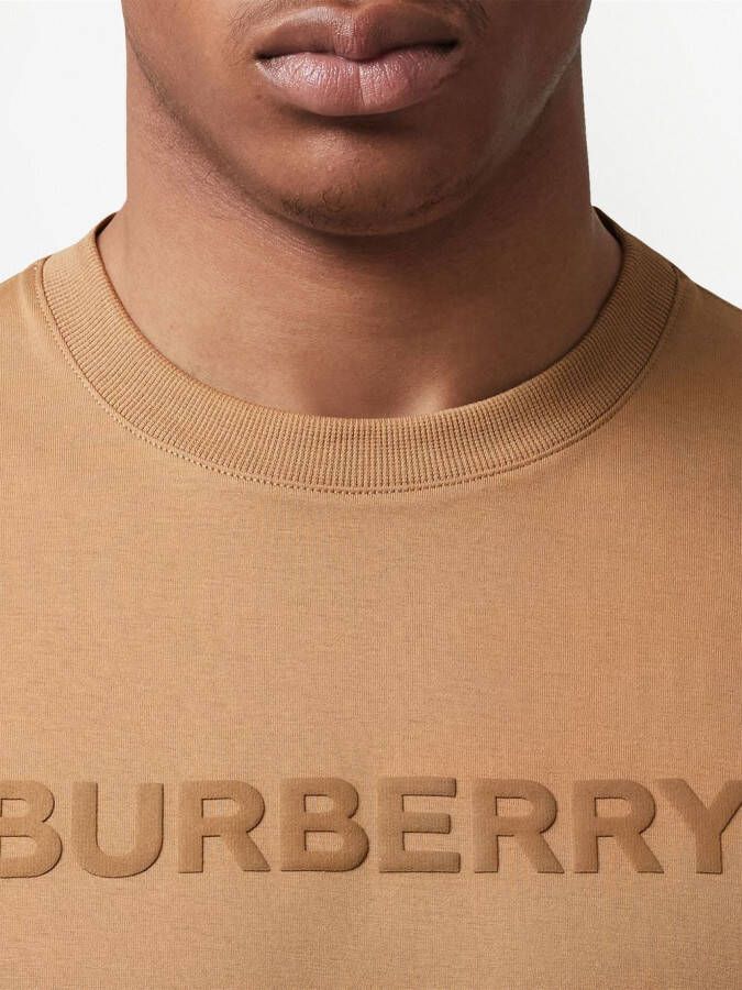Burberry T-shirt met logoprint Beige