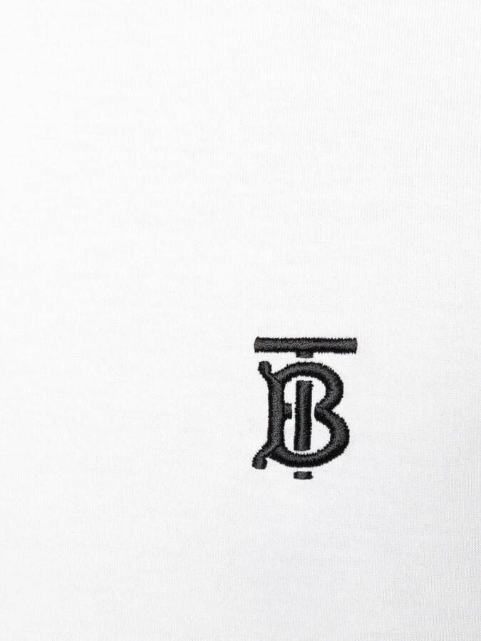 Burberry T-shirt met monogram Wit