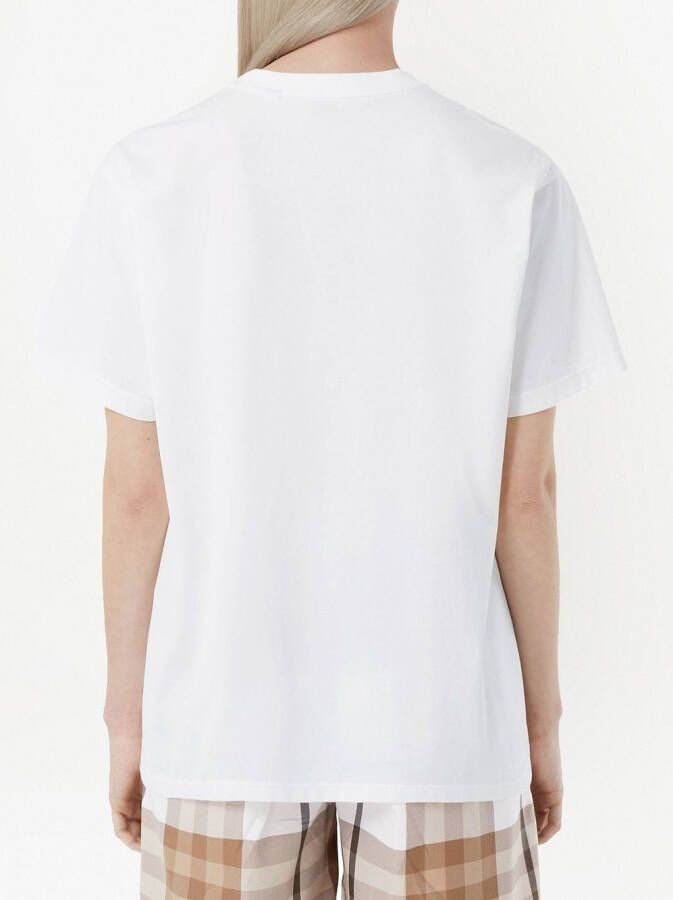 Burberry T-shirt met opgestikte borstzak Wit