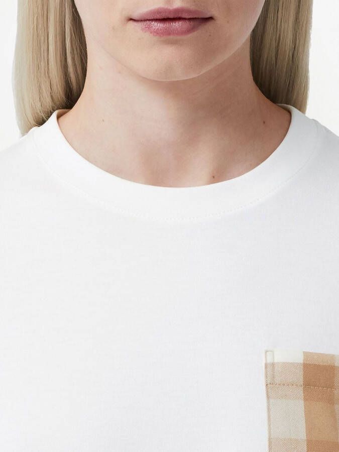 Burberry T-shirt met opgestikte borstzak Wit