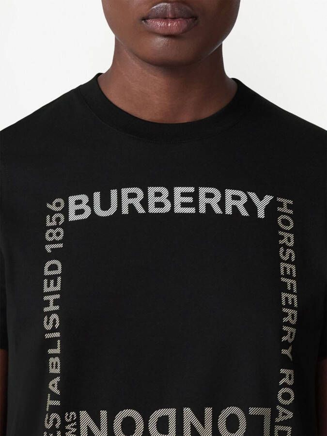 Burberry T-shirt met print Zwart