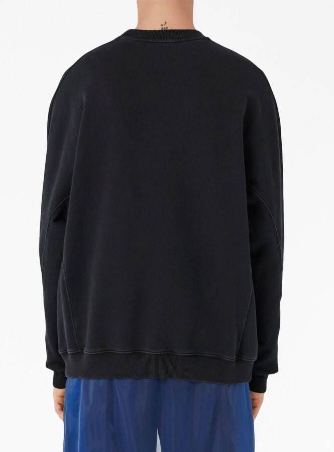 Burberry Sweater met tekst Zwart