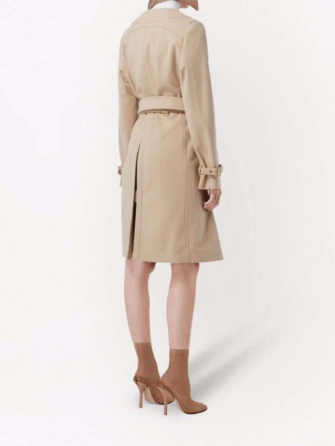 Burberry Trenchcoat met dubbele rij knopen Beige