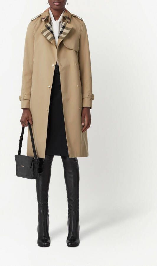 Burberry Trenchcoat met oversized vlak Beige