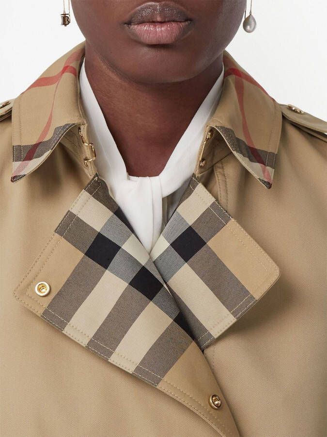 Burberry Trenchcoat met oversized vlak Beige