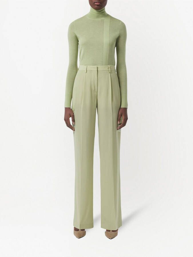 Burberry Trui met geborduurd monogram Groen
