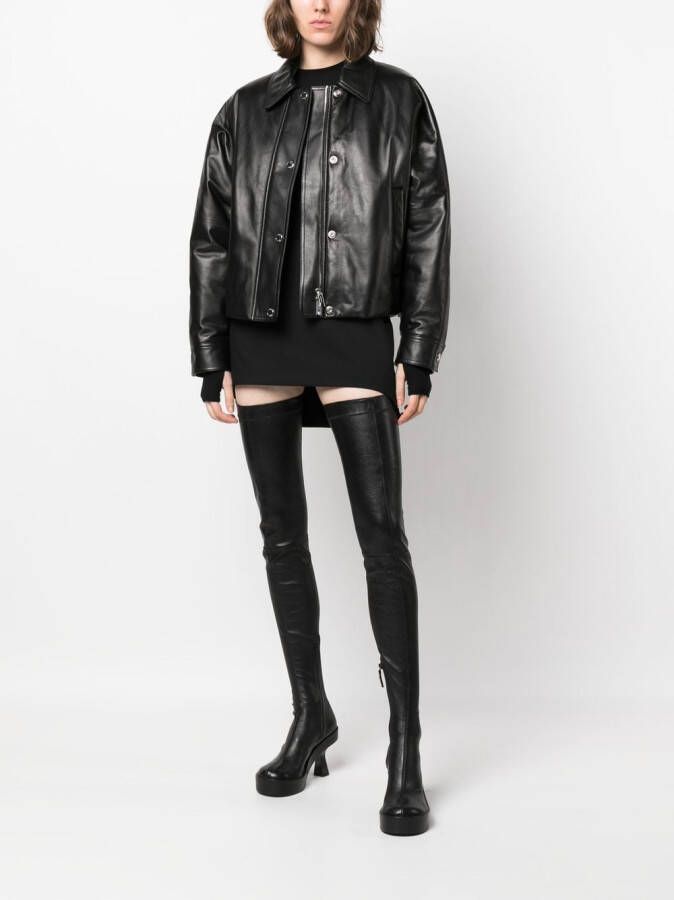 Burberry Leren jack Zwart