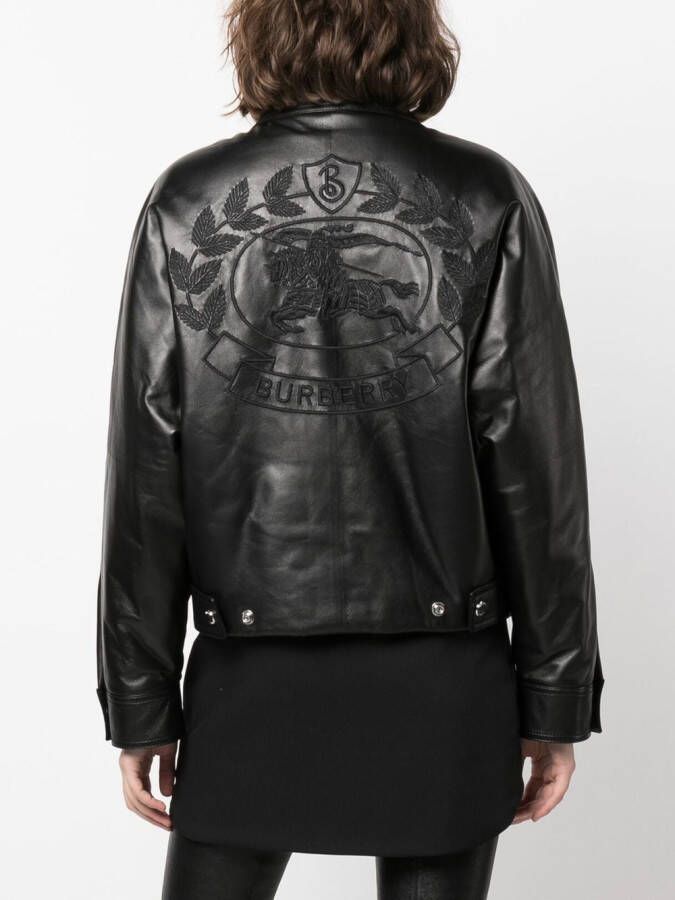 Burberry Leren jack Zwart