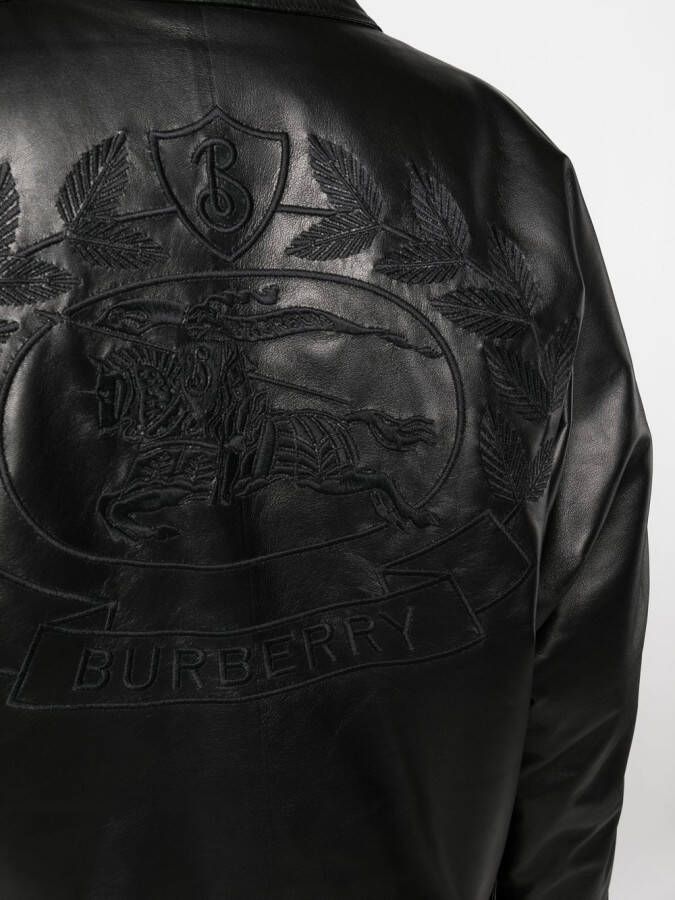 Burberry Leren jack Zwart