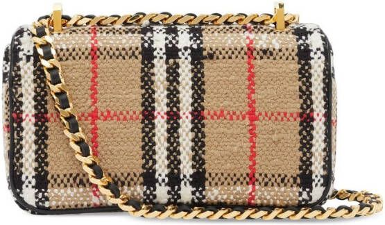 Burberry Vintage check Lola kleine bucket-tas Beige
