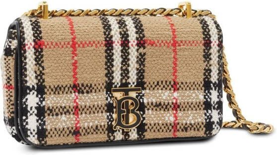 Burberry Vintage check Lola kleine bucket-tas Beige