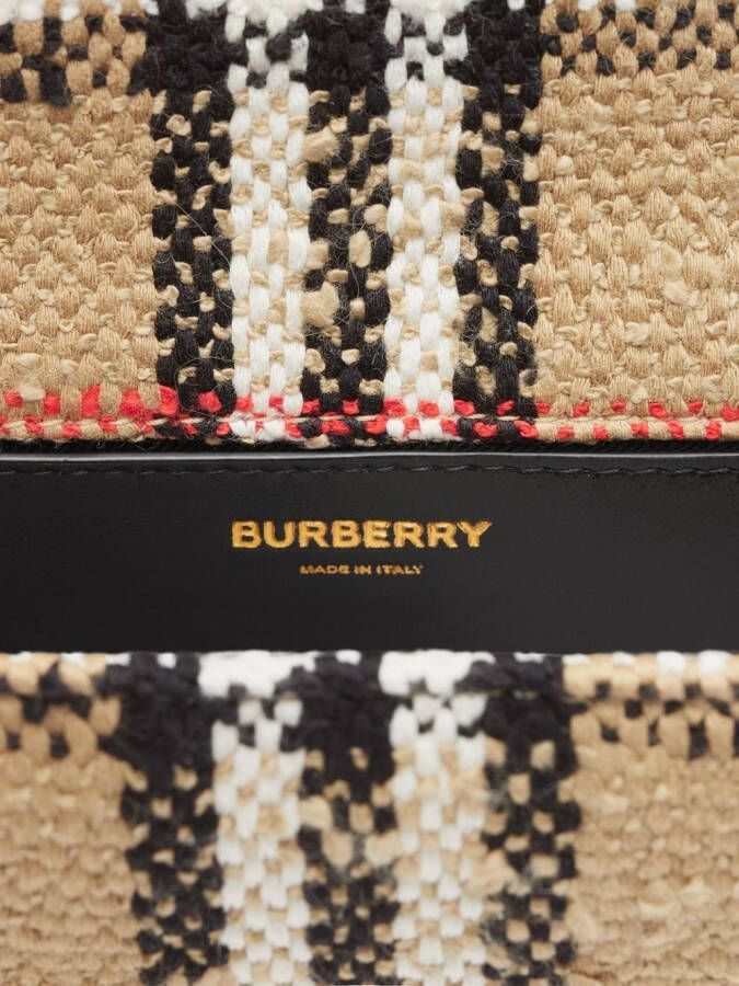 Burberry Vintage check Lola kleine bucket-tas Beige