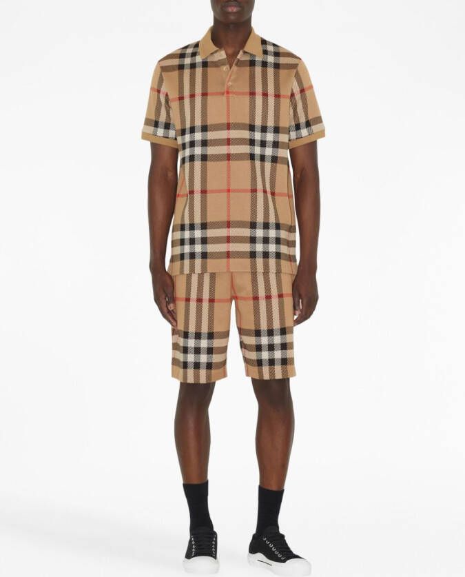 Burberry Vintage check katoenen poloshirt Beige