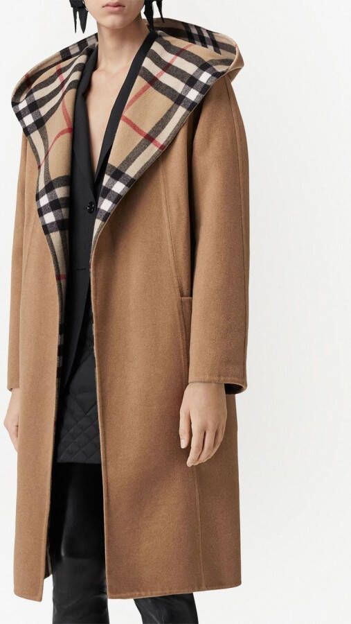Burberry Wikkeljas met geruit detail Bruin