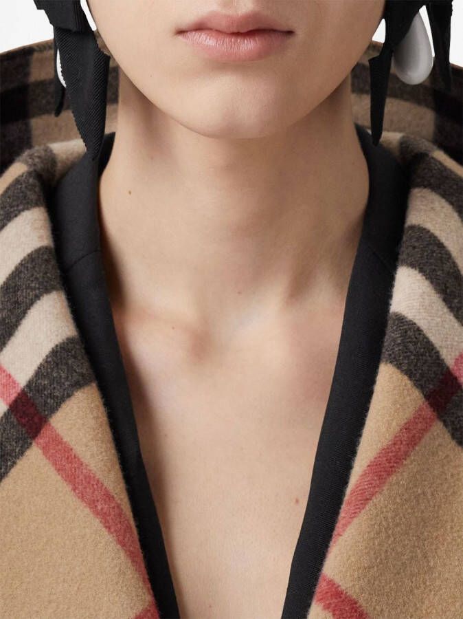 Burberry Wikkeljas met geruit detail Bruin