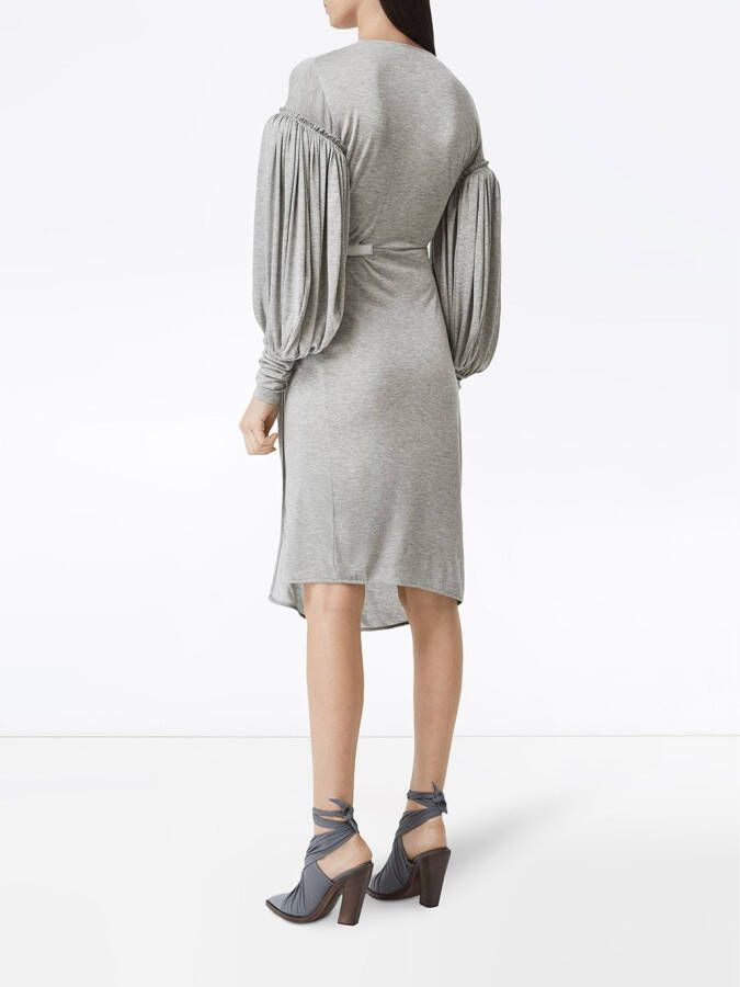 Burberry Wikkeljurk met pofmouwen Beige