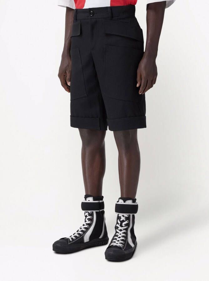 Burberry Wollen shorts Zwart