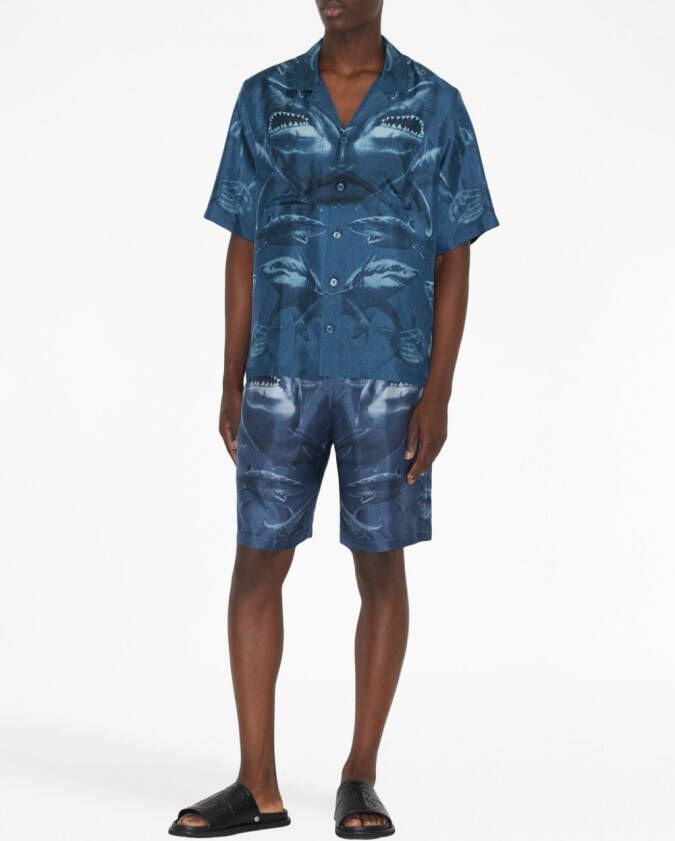Burberry Zijden shorts Blauw