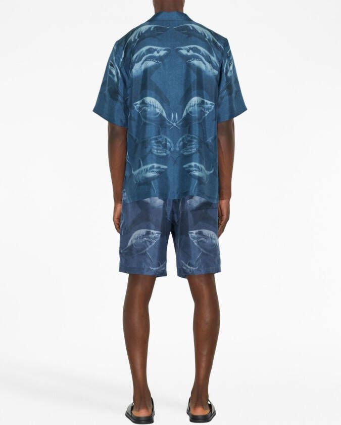 Burberry Zijden shorts Blauw