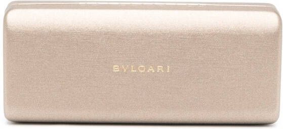 Bvlgari Zonnebril met oversized montuur Bruin